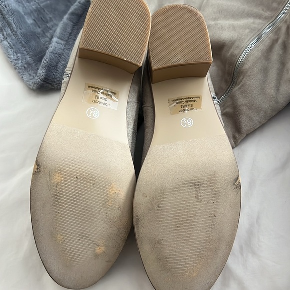 Journee Sanora Women’s Size 8.5 Mid-Calf Zipper Boots In Stone Color 8 1/2 - Picture 7 of 8